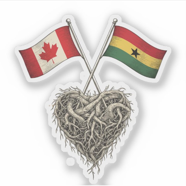 Sticker Canadien-Ghanéen (Devant)