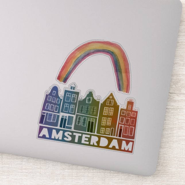 Sticker Canal House Amsterdam Holland Rainbow Set (Détail)