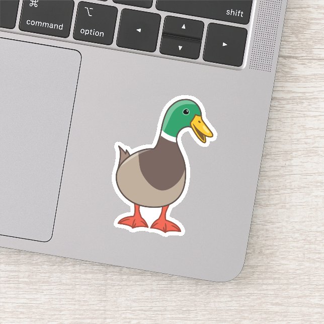 Sticker Canard colvert de dessin animé mignon (Détail)
