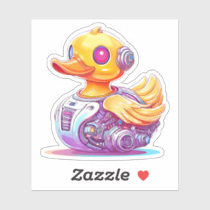 Sticker Canard en caoutchouc Cyborg