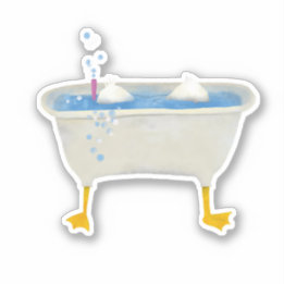 Sticker Canard idiot faisant de la plongée en apnée dans u