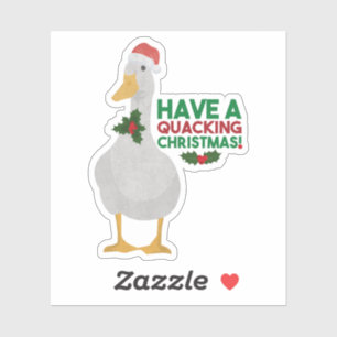 Sticker Canard Noël Pun : Avoir un Quitter Noël