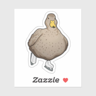 Sticker Canard Patinage sur glace Patins sur glace