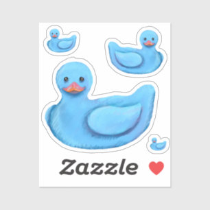 Sticker Canards en caoutchouc bleus