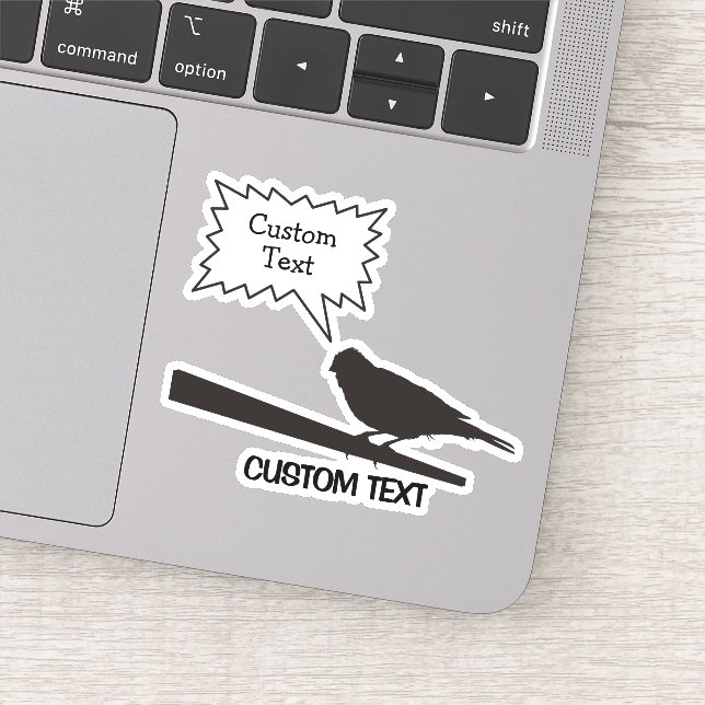 Sticker Canary Bird assis sur l'autocollant (Détail)