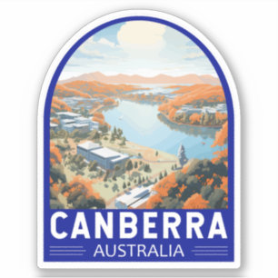 Sticker Canberra Australie Travel Art Vintage