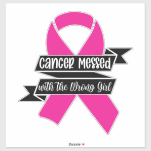 Sticker Cancer malmené avec la mauvaise fille