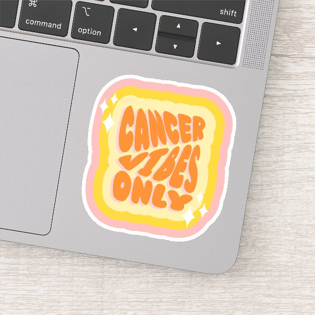 Sticker Cancer Vibes Only | Girl | Aesthetic Horoscope  (Détail)