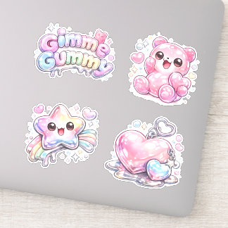 Sticker Candycore Pastel Gummy Bear & Y2K Kawaii