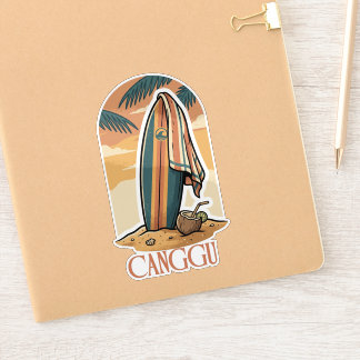 Sticker Canggu Sunset Surf – Vintage Tropical Beach Vibes