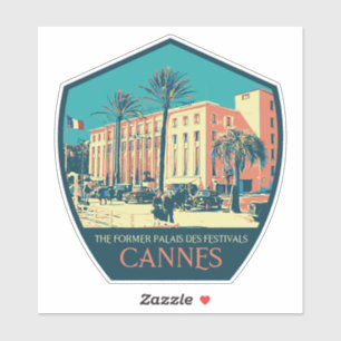 Sticker Cannes ville France l'ancien Palais des Festivals