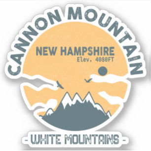 Sticker Cannon Mountain New Hampshire - Retro vintage