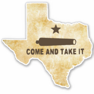 Sticker Cannon Venez et prenez-le sur style vintage Texas