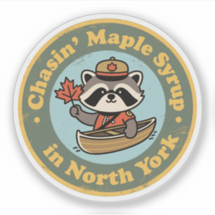 Sticker Canoë-kayak de course Retro North York