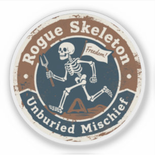 Sticker Canular Archéologique du Squelette Voyou