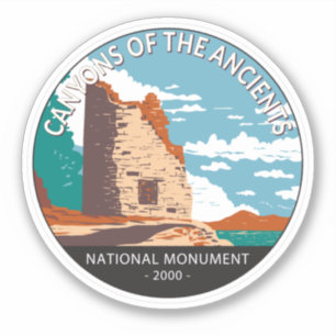 Sticker Canyons des Anciens Monument National Cercle