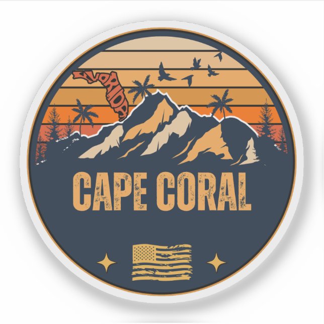 Sticker Cape Coral, Floride  (Devant)