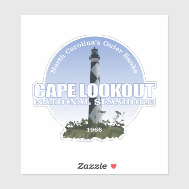 Sticker Cape Lookout National Seashore (Feuille)