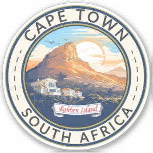 Sticker Cape Town Afrique du Sud Insigne d'art de voyage