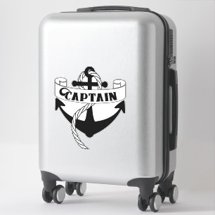 Sticker Capitaine Ancre Voilier Corde nautique