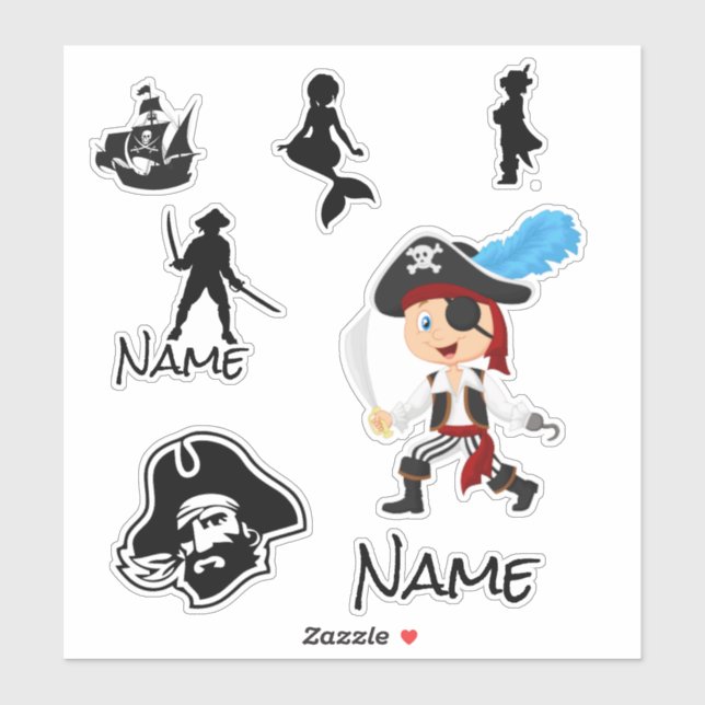 Sticker Capitaine de la plume bleue (Feuille)