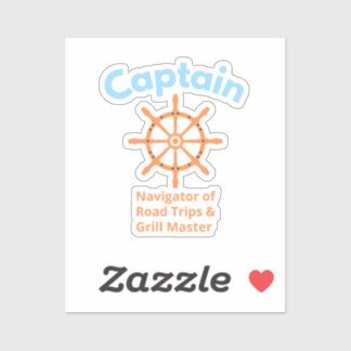 Sticker Capitaine – Navigateur des voyages sur route