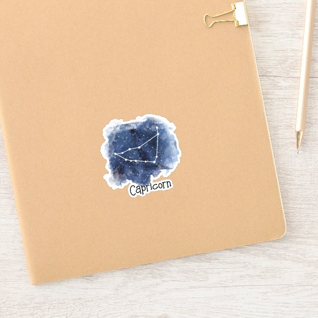 Sticker Capricorne Starry Constellation de nuit personnali (Carnet)