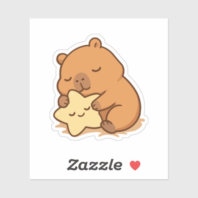 Sticker Capybara (Feuille)