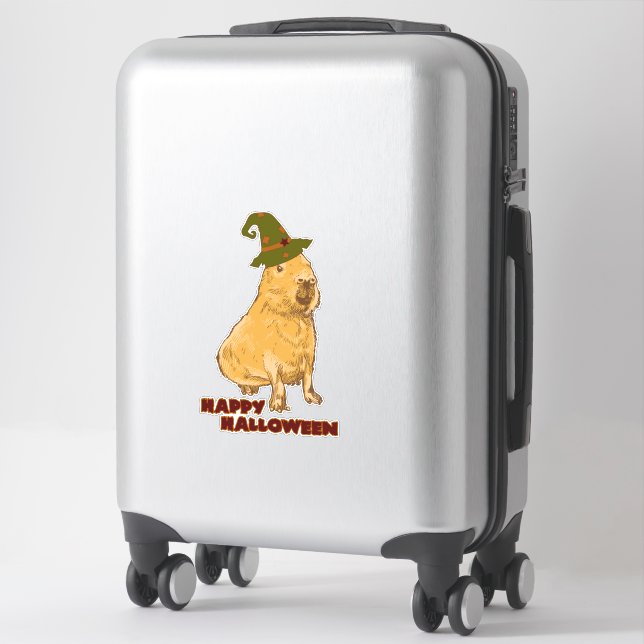 Sticker Capybara drôle - Rongeur d'Halloween (Sur valise)