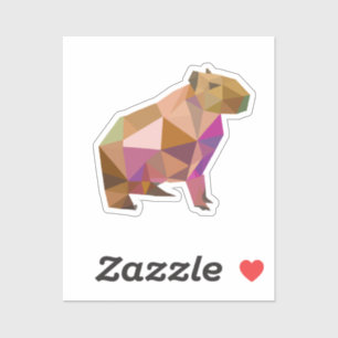 Sticker Capybara géométrique moderne pour chaque Capybara