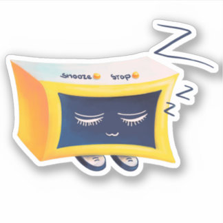 Sticker Caractère de l'alarme de couchage de Kawaii