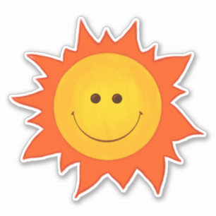 Sticker Caractère de sourire heureux de Sun
