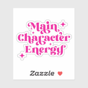 Sticker Caractère principal Énergie rose