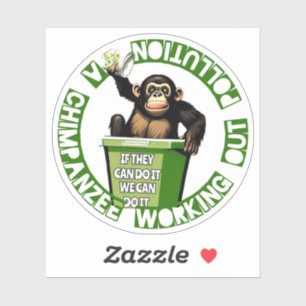 Sticker Caractères animaux - Un Chimpanzé