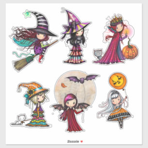 Sticker Caractères Whimsical Halloween par Molly Harrison