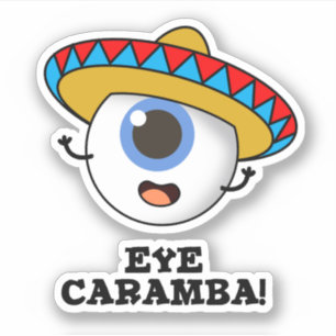 Sticker Caramba de l'oeil amusant pistolet mexicain