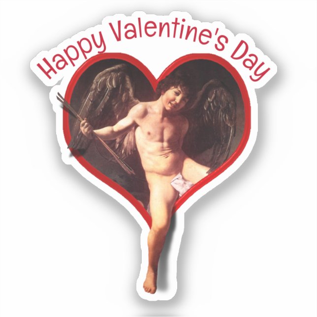 Sticker Caravage Cupidon Saint-Valentin (Recto)