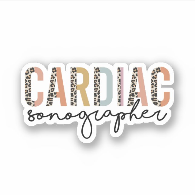 Sticker Cardiac Sonographer, Cardiac Sonographie Cadeau (Devant)