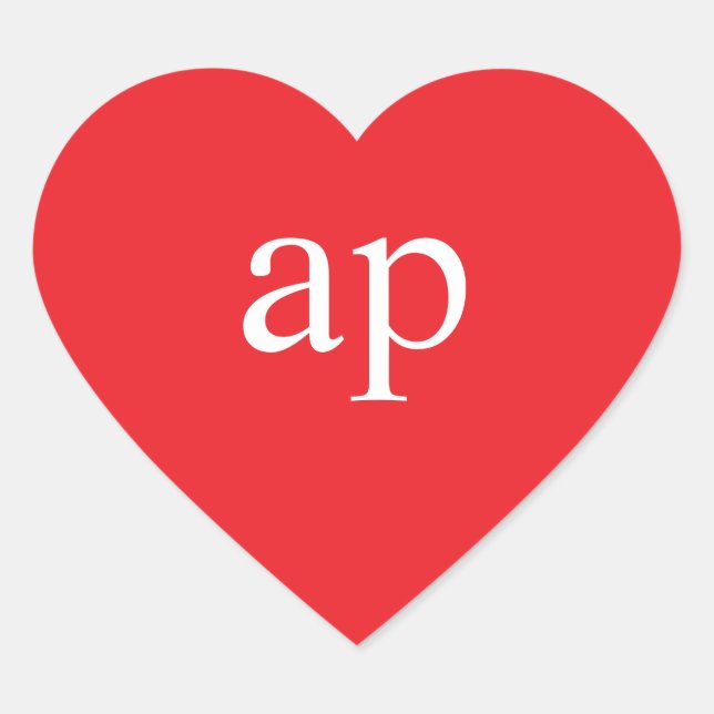 STICKER CARDIAQUE MONOGRAM | Étiquette initial du  (Devant)