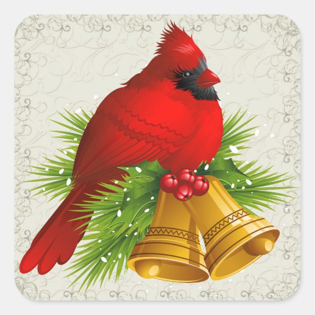 Sticker Cardinal Christmas - SRF (Devant)