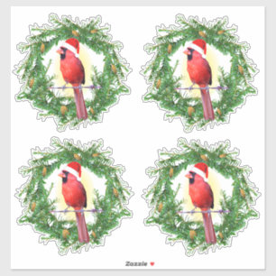 Sticker Cardinal Holiday