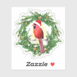 Sticker Cardinal Holiday