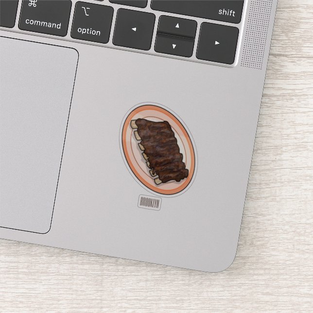 Sticker Caricature à côtes courtes (Détail)