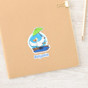 Sticker Caricature amusante de canard dansant