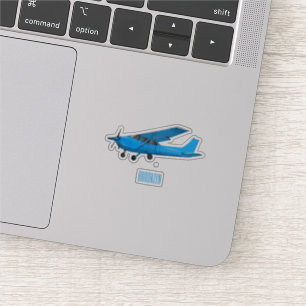 Sticker Caricature d'avion à voilure fixe