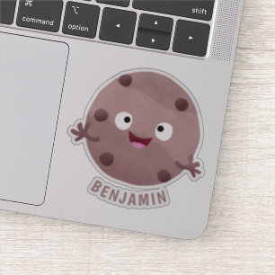 Sticker Caricature de biscuit à puce en chocolat