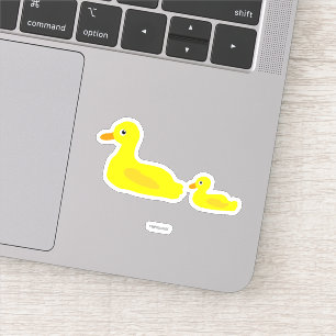 Sticker Caricature de canard mou mère mère mère de canard