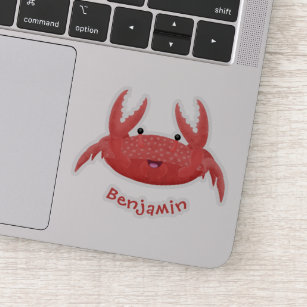 Sticker Caricature de crabe rouge cuite