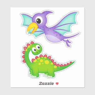 Sticker Caricature de Dinosirous