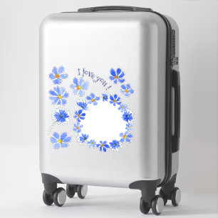 Sticker Caricature de fleurs d'aquarelle minimaliste migno
